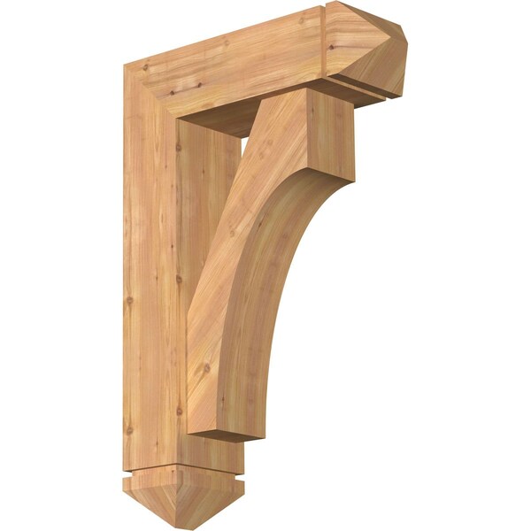 Ekena Millwork Westlake Arts and Crafts Smooth Bracket w/ Offset Brace, Western Red Cedar, 7 1/2"W x 24"D x 36"H BKT0806X24X36WTL03SWR - main